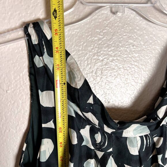 New York & Company Sz 6 100% Silk Mini Shift Cocktail Dress Formal Hunter Green - Picture 11 of 11